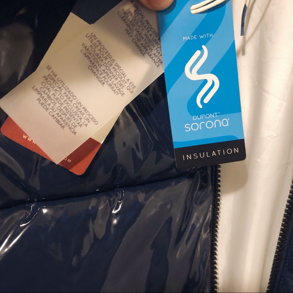 Tommy Jeans Two Tone Sherpa Gloss Puffer Jacket navy blue - Picture 7 of 7